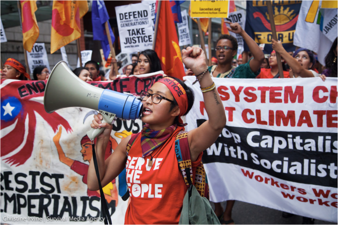 At People's Climate March in New York City, September 2014